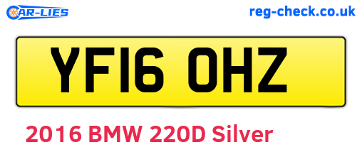 YF16OHZ are the vehicle registration plates.