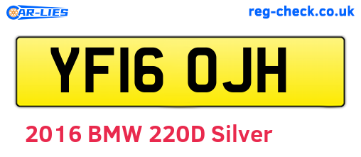 YF16OJH are the vehicle registration plates.