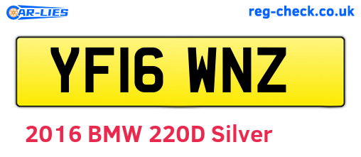 YF16WNZ are the vehicle registration plates.