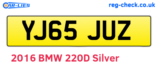 YJ65JUZ are the vehicle registration plates.