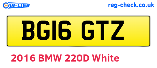 BG16GTZ are the vehicle registration plates.