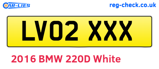 LV02XXX are the vehicle registration plates.