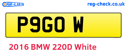 P9GOW are the vehicle registration plates.