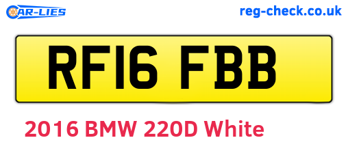 RF16FBB are the vehicle registration plates.