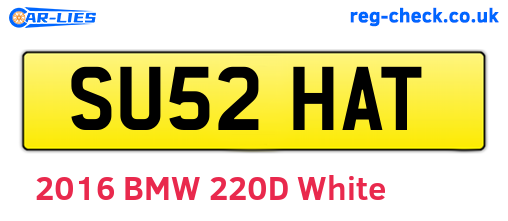 SU52HAT are the vehicle registration plates.