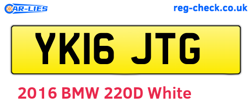YK16JTG are the vehicle registration plates.