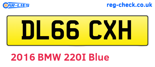DL66CXH are the vehicle registration plates.