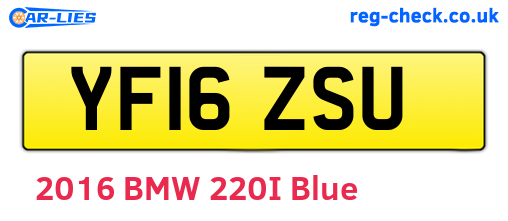 YF16ZSU are the vehicle registration plates.