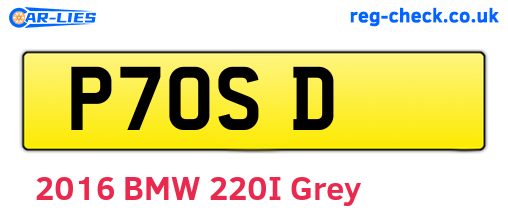P7OSD are the vehicle registration plates.