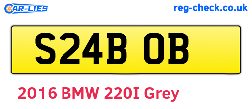 S24BOB are the vehicle registration plates.