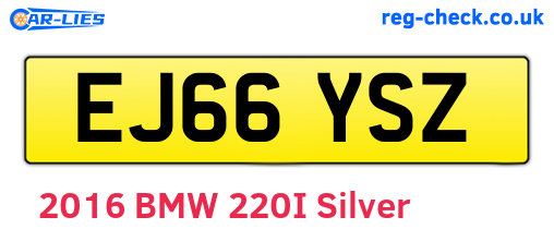EJ66YSZ are the vehicle registration plates.