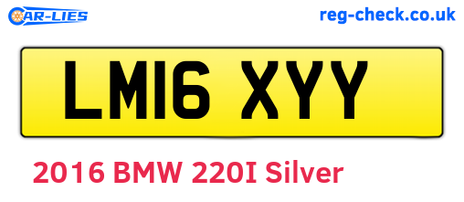 LM16XYY are the vehicle registration plates.