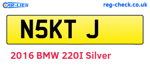 N5KTJ are the vehicle registration plates.