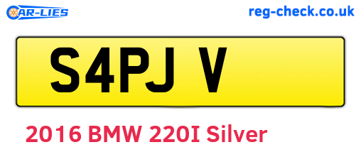 S4PJV are the vehicle registration plates.