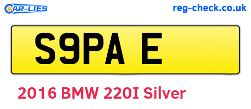 S9PAE are the vehicle registration plates.