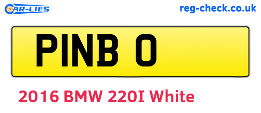 P1NBO are the vehicle registration plates.
