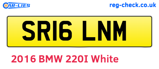 SR16LNM are the vehicle registration plates.