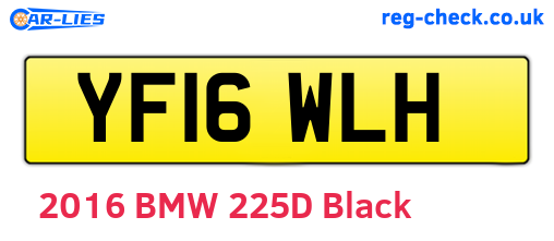 YF16WLH are the vehicle registration plates.