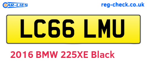 LC66LMU are the vehicle registration plates.