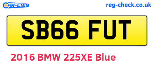 SB66FUT are the vehicle registration plates.