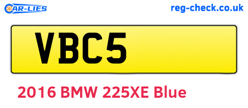 VBC5 are the vehicle registration plates.