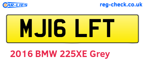 MJ16LFT are the vehicle registration plates.