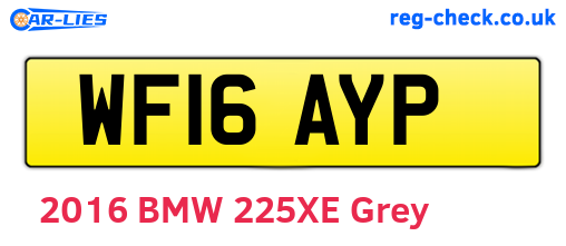 WF16AYP are the vehicle registration plates.