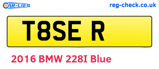 T8SER are the vehicle registration plates.
