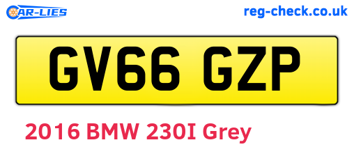 GV66GZP are the vehicle registration plates.