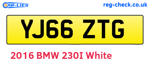 YJ66ZTG are the vehicle registration plates.
