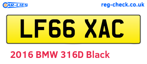 LF66XAC are the vehicle registration plates.