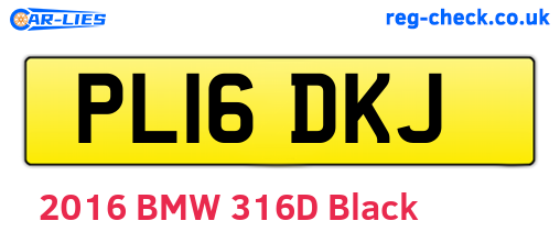 PL16DKJ are the vehicle registration plates.