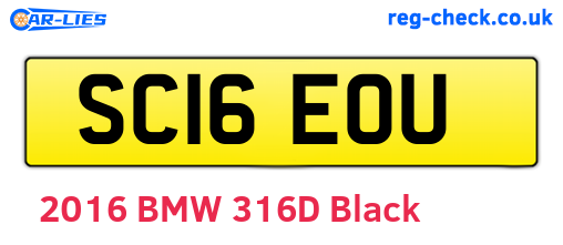 SC16EOU are the vehicle registration plates.