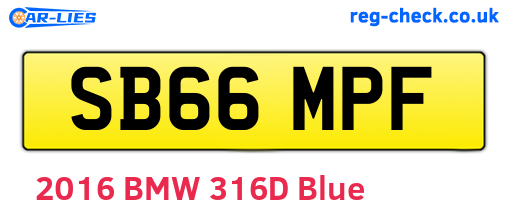 SB66MPF are the vehicle registration plates.