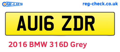 AU16ZDR are the vehicle registration plates.