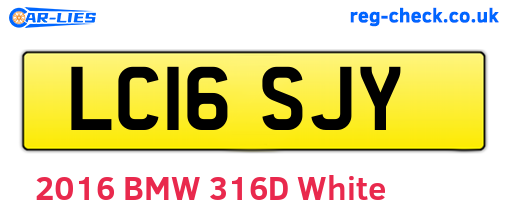 LC16SJY are the vehicle registration plates.