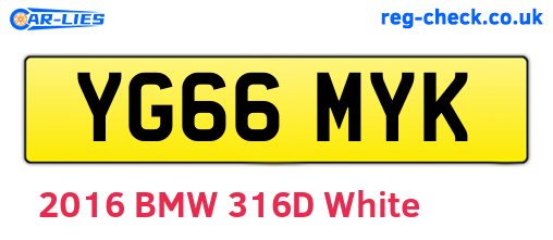 YG66MYK are the vehicle registration plates.