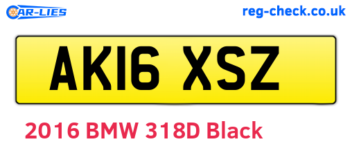 AK16XSZ are the vehicle registration plates.