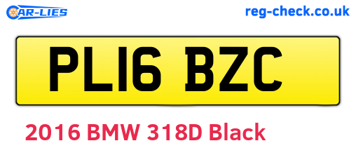 PL16BZC are the vehicle registration plates.