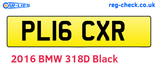 PL16CXR are the vehicle registration plates.