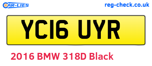 YC16UYR are the vehicle registration plates.