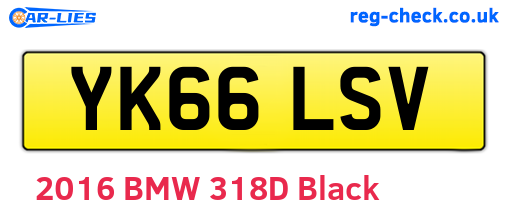 YK66LSV are the vehicle registration plates.