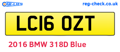LC16OZT are the vehicle registration plates.