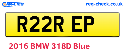 R22REP are the vehicle registration plates.