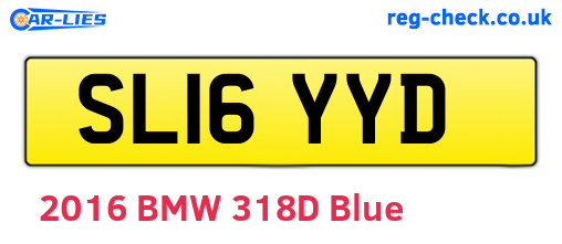 SL16YYD are the vehicle registration plates.