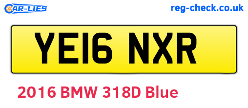 YE16NXR are the vehicle registration plates.
