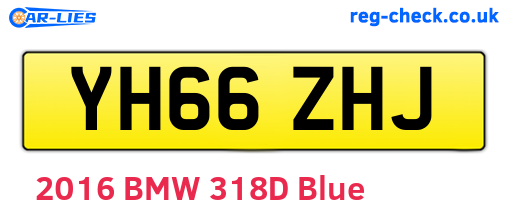 YH66ZHJ are the vehicle registration plates.