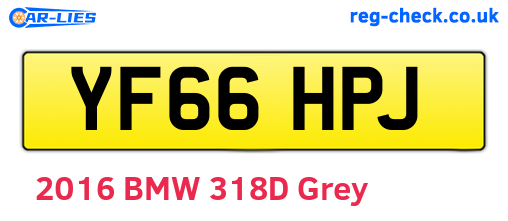 YF66HPJ are the vehicle registration plates.