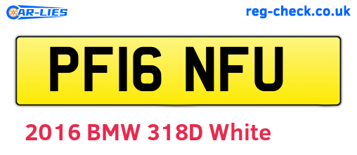 PF16NFU are the vehicle registration plates.