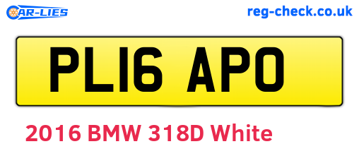PL16APO are the vehicle registration plates.